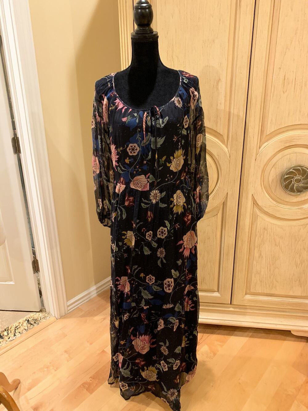 JOHNNY WAS Tauri SILK Maxi Dress Size Small~NWT
